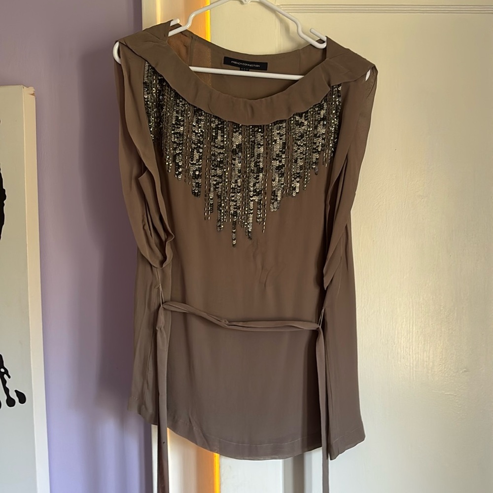 French Connection sequin top size 8